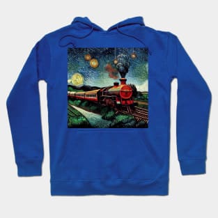 Starry Night Wizarding Express Train Hoodie